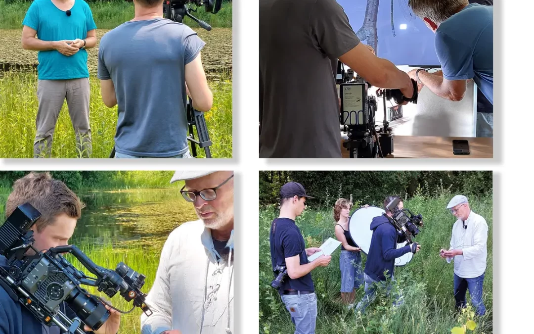 Dreharbeiten für KennArt-Lehrvideos auf NABU-Naturschutzstation Münsterland